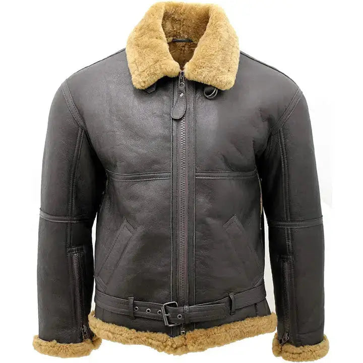 Mens Shearling Aviator Jacket
