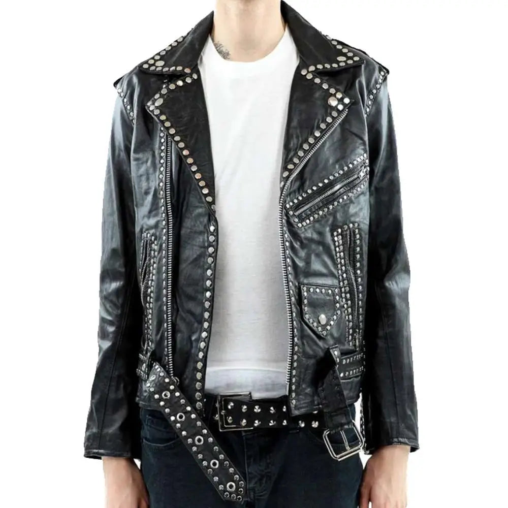 Men’s Studded Leather Jacket