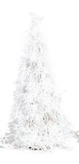 15" Christmas Tinsel Tree with Snowflake Icons (1ct)