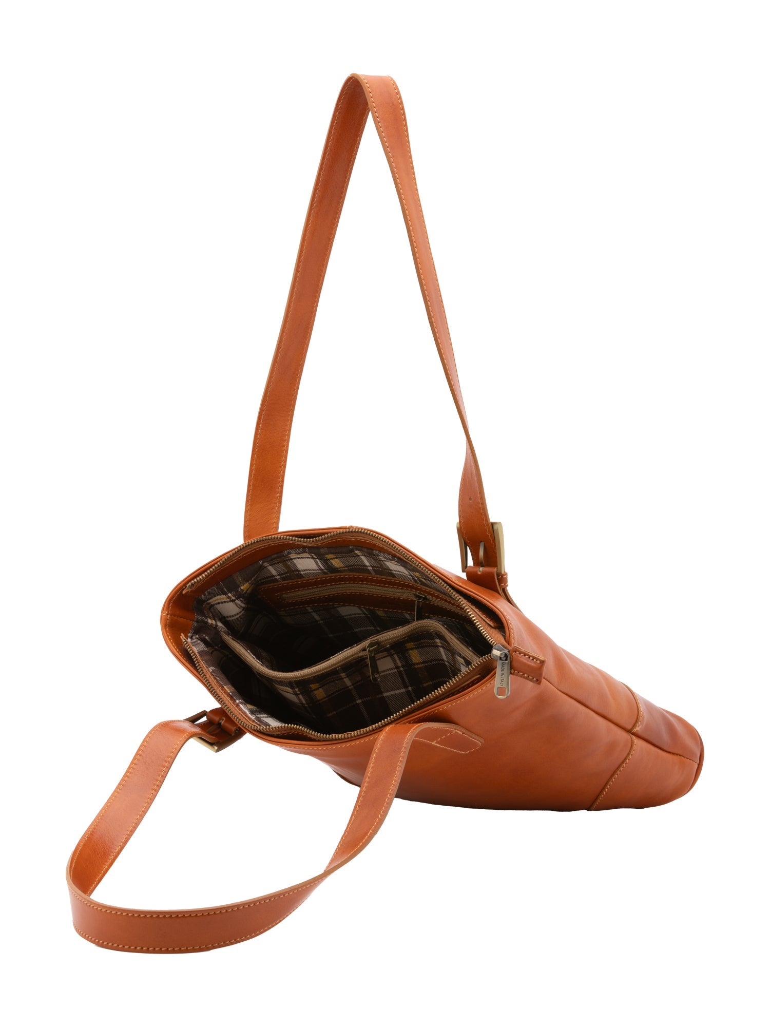 Borsa a spalla da donna In Vera pelle Made in Italy 33x35x8 cm