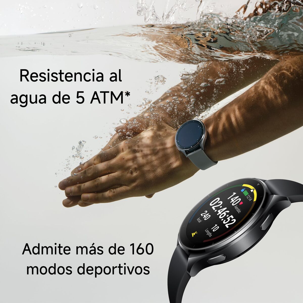 Smartwatch Xiaomi Watch 2 Black Silver 46 mm