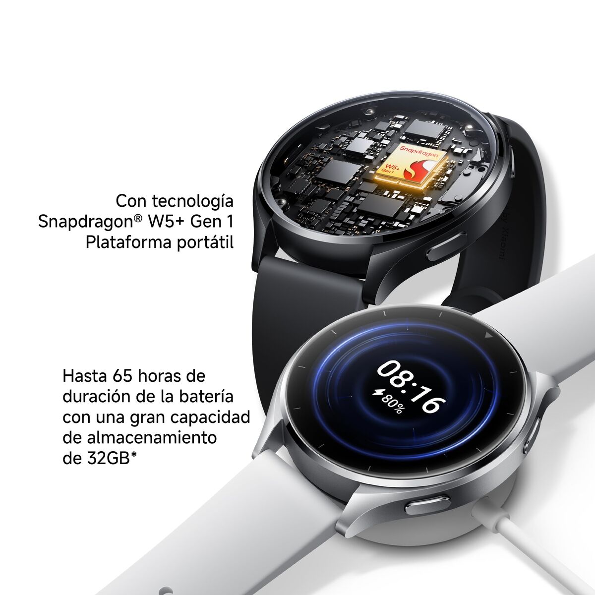 Smartwatch Xiaomi Watch 2 Black Silver 46 mm