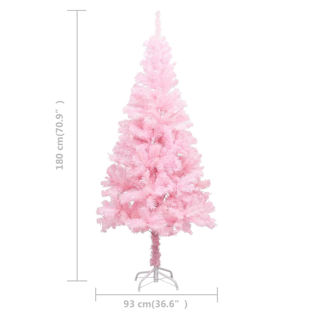 NNEVL Artificial Christmas Tree with Stand Pink 180 cm PVC