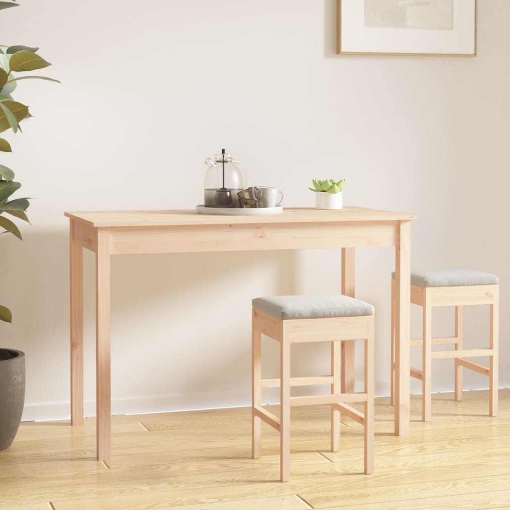 NNEVL Dining Table 110x55x75 cm Solid Wood Pine