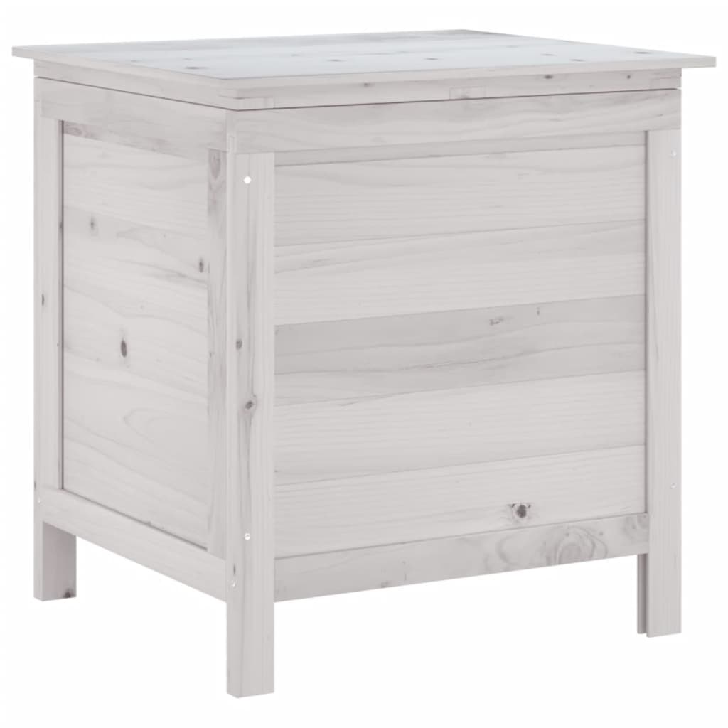 NNEVL Garden Storage Box White 50x49x56.5 cm Solid Wood Fir