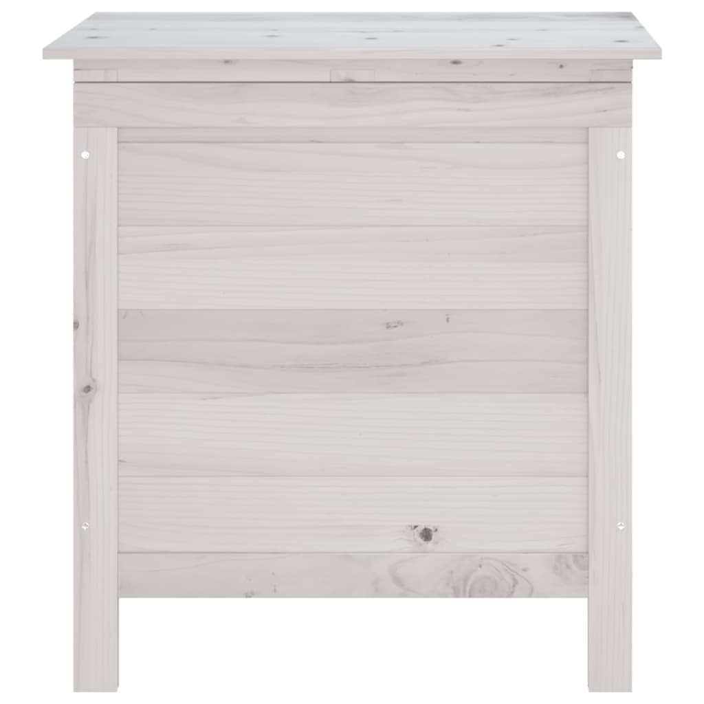 NNEVL Garden Storage Box White 50x49x56.5 cm Solid Wood Fir