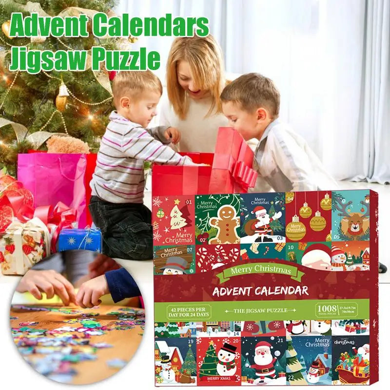 Christmas Puzzle Advent Calendar Jigsaw Puzzles for Adults and Kids