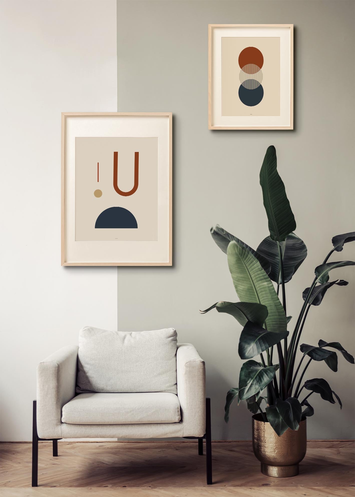 Midcentury Circles Trio