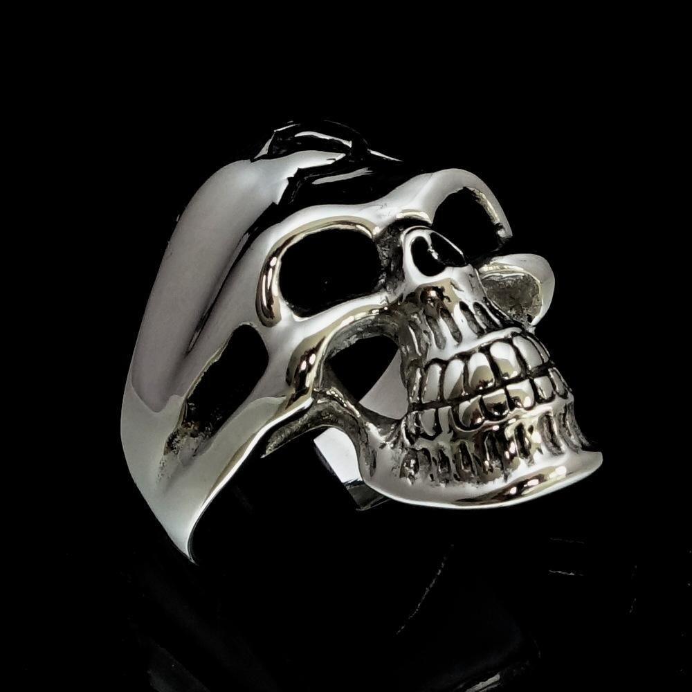 Excellent crafted Men's Communist Skull Ring Hammer Sickle - Sterling Silver