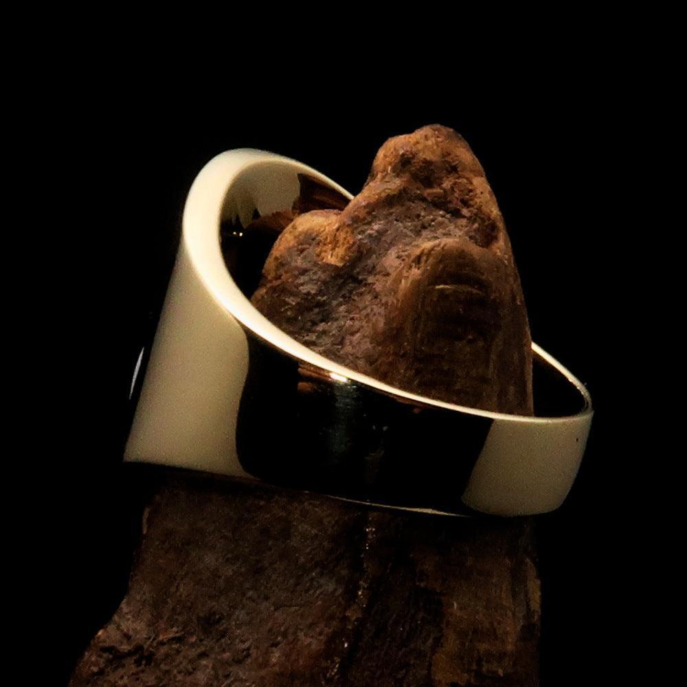 Perfectly crafted Men's National Flag Ring Indonesia - solid Brass