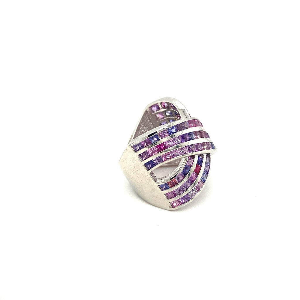 Purple Sapphire Ring in .925 Sterling Silver- KSR 13412