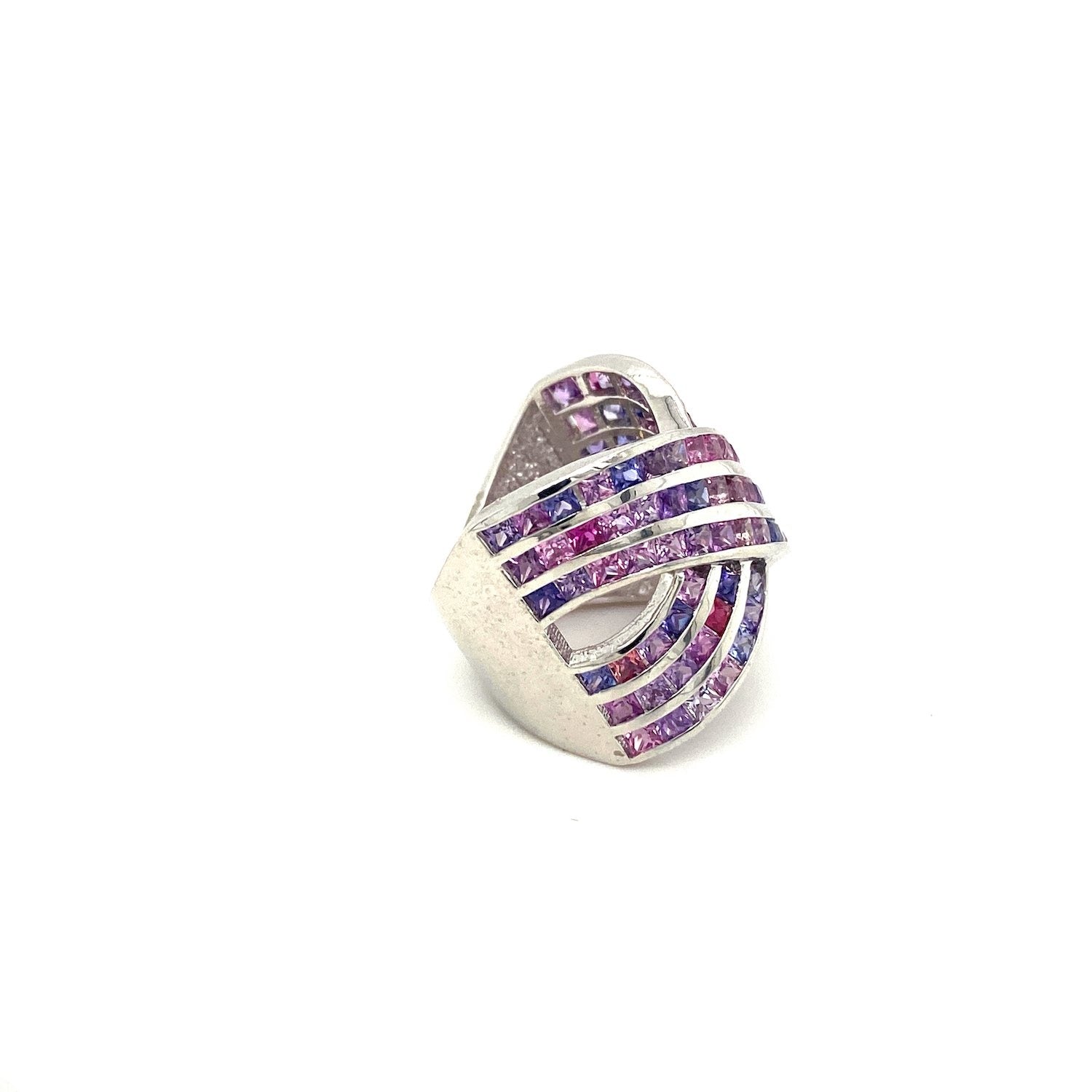 Purple Sapphire Ring in .925 Sterling Silver- KSR 13412