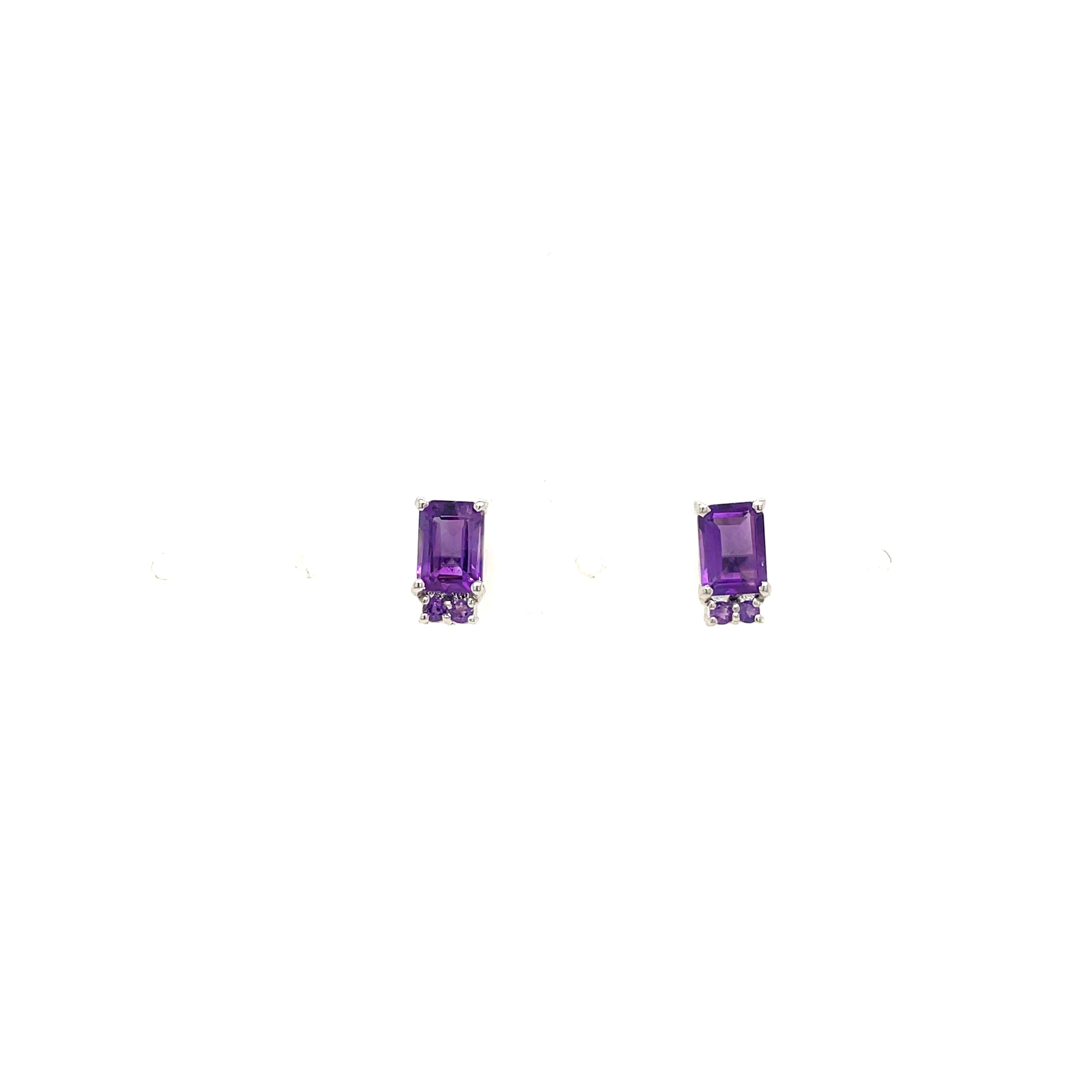Amethyst Earring in .925 Sterling Silver - KST 52259