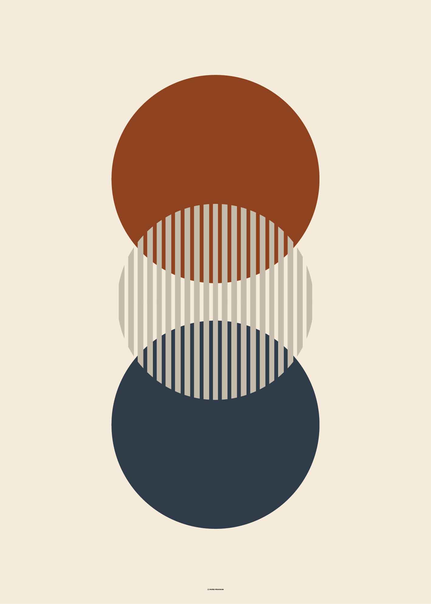 Midcentury Circles Trio