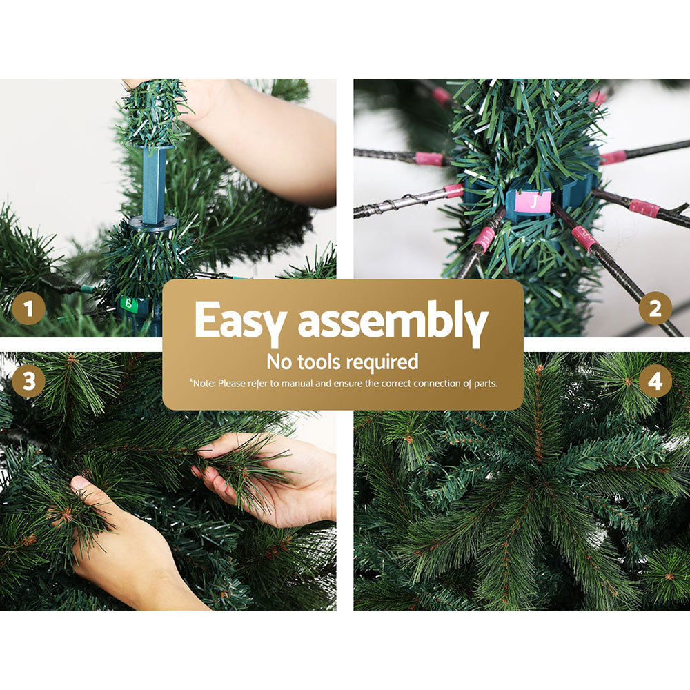 NNEDSZ Jingle Jollys Christmas Tree 1.8M Xmas Trees Decorations Pine-Needle 1024 Tips