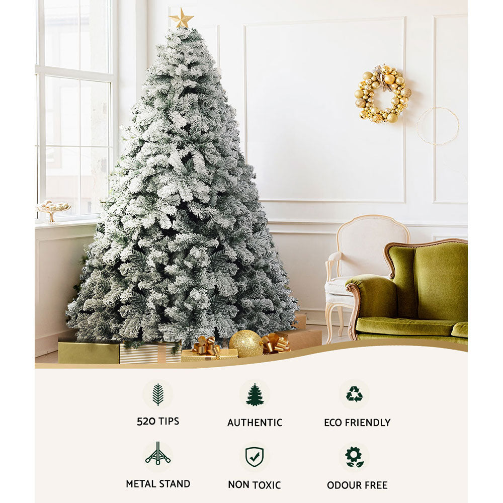 NNEDSZ Jingle Jollys Christmas Tree 1.8M Xmas Trees Decorations Snowy 520 Tips