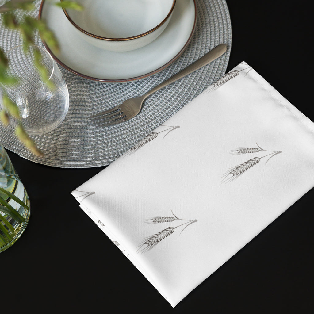 Grano Pattern Cloth Napkin Set - White