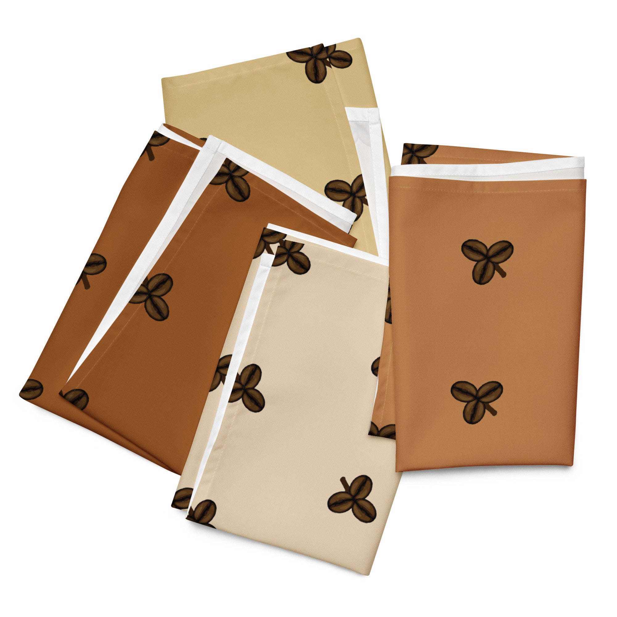 Coffee Clover Pattern Cloth Napkin Set - Variety