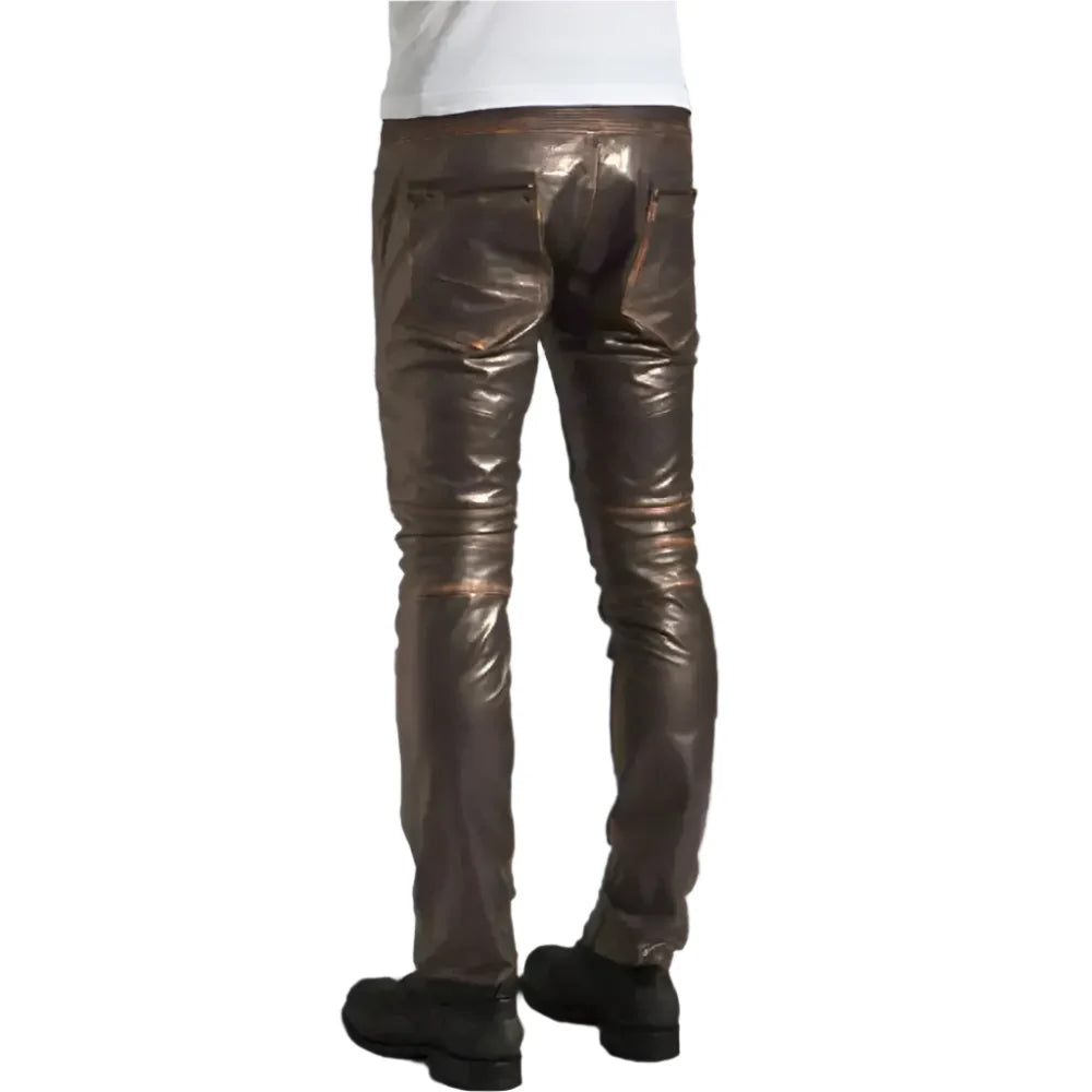 Men's Rogue Dark Brown Leather Pants
