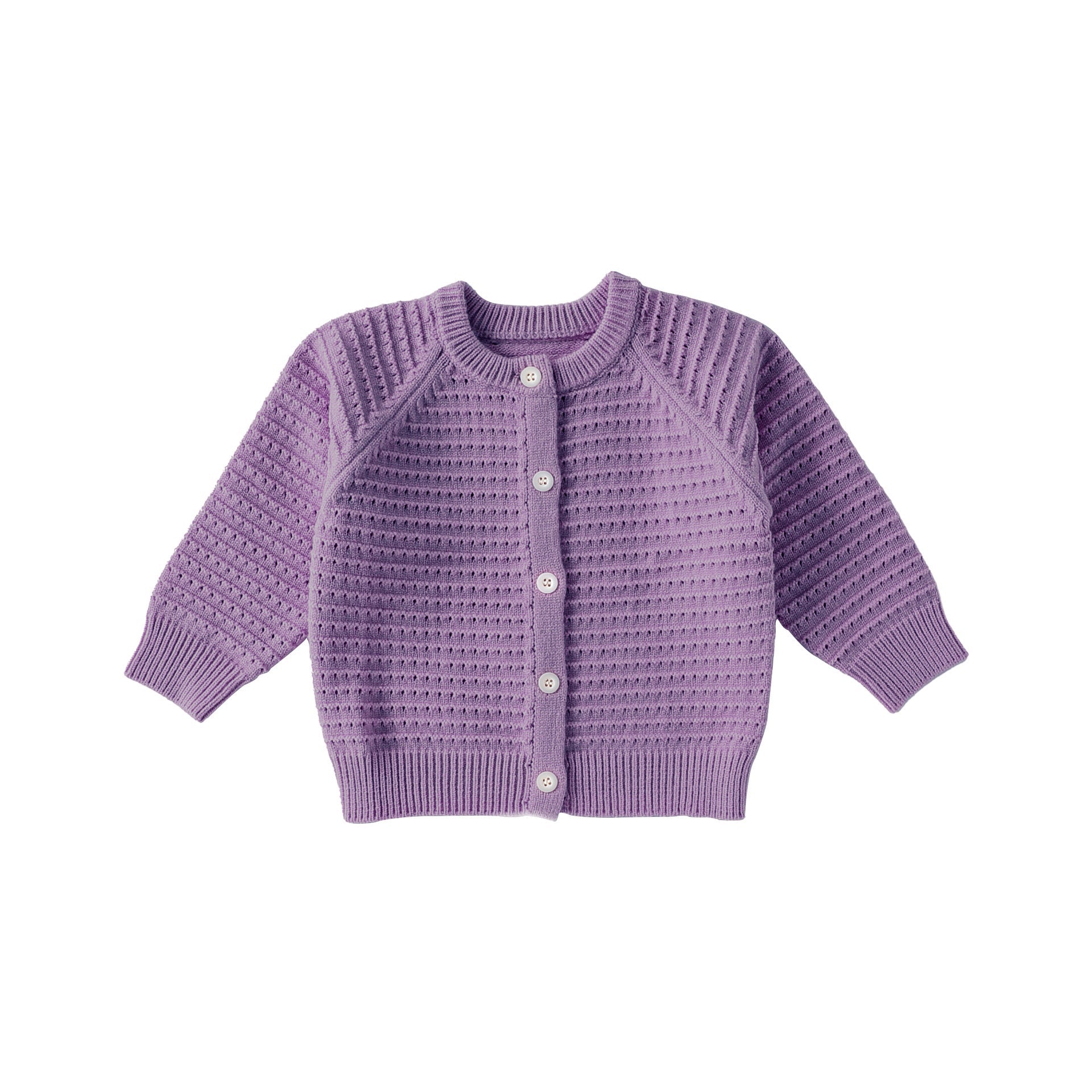 Spring and Autumn Baby Kids Solid Color Long Sleeves Cardigan and Flowers Pattern Pants